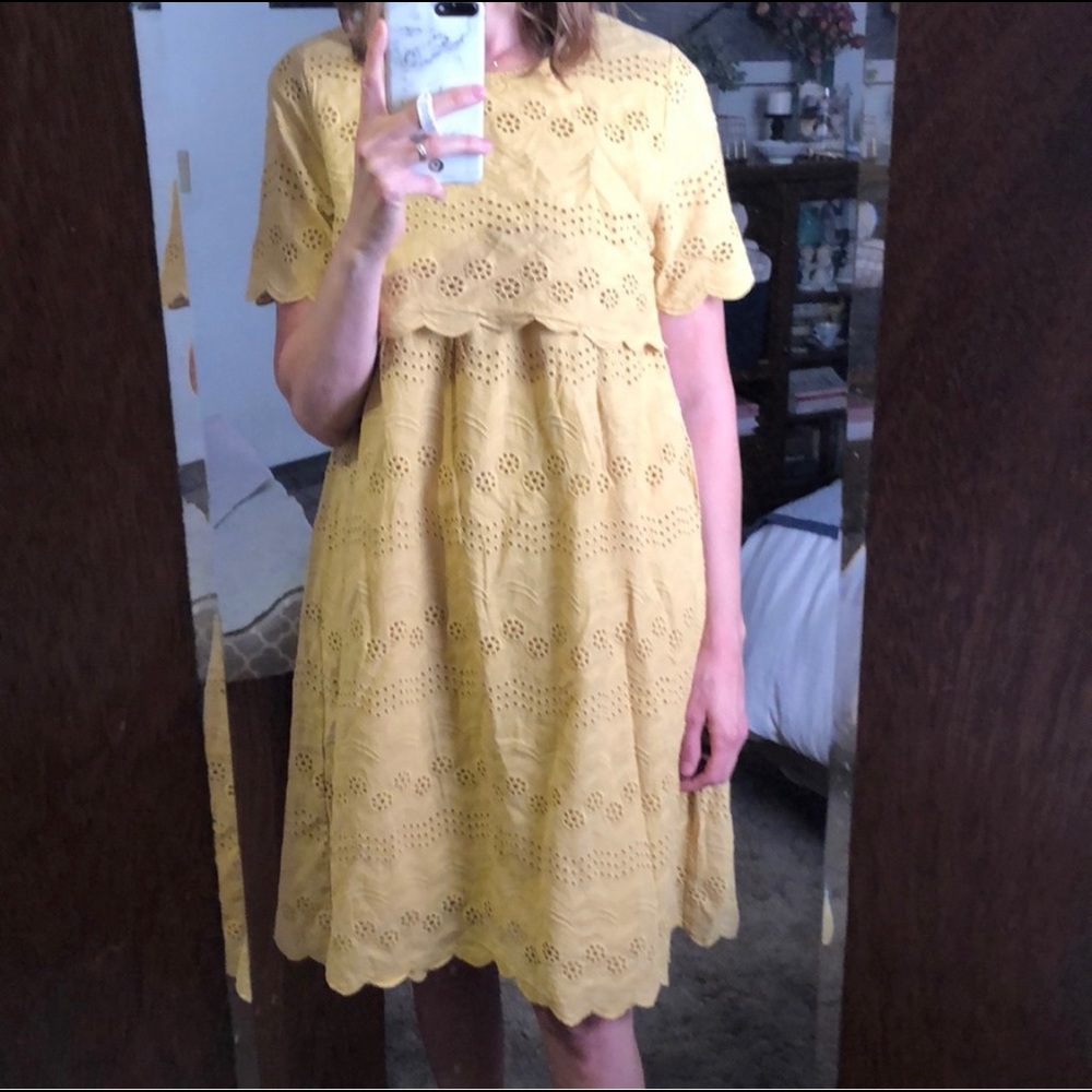 ROOLEE Sabrina Eyelet MOM Dress -Khaki/Lg